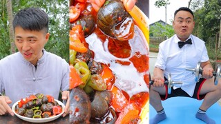 Songsong and Ermao eat chili fun prank || song song and ermao || funny mukbang || song song và ermao