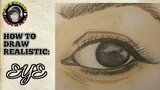 How to draw Realistic eye USING OIL PASTEL