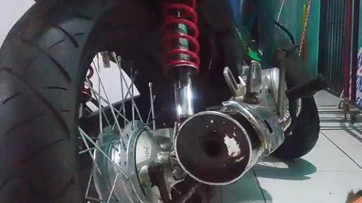 Karisma 125D modif tapak lebar