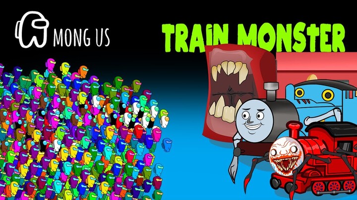 EATING TRAIN VS AMONG US ANIMATION EP 45