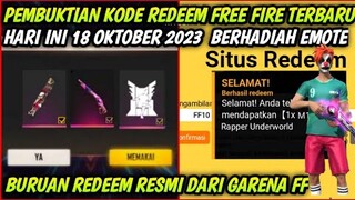 KODE REDEEM FREE FIRE HARI INI 18 OKTOBER 2023 || KODE REDEEM FF 2023 HARI INI