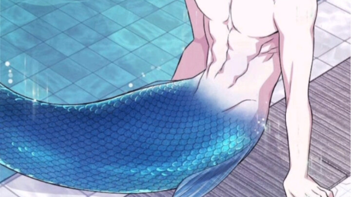 The tall, rich and handsome guy turned into a mermaid prince. Your tail is so shiny that it split...