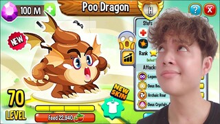 Bất Ngờ Rồng Poo Huyền Thoại Hóa Thân Thành Rồng HEROIC Khủng ?? || Vũ Liz Dragon City