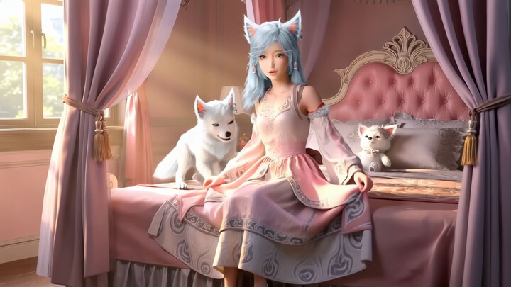Yin Yue congratulated her master Han Li on the birth of his infant, and dressed up in formal attire 
