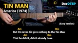 Tin Man - America (1974) Easy Guitar Chords Tutorial with Lyrics