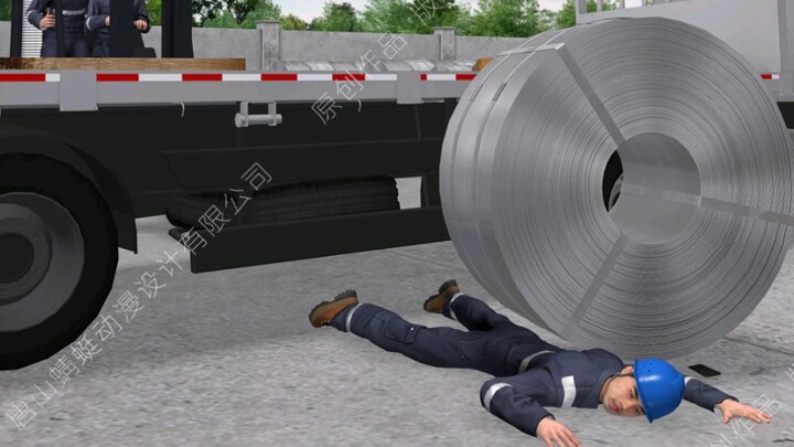 Kecelakaan Menabrak Orang dengan Gulungan Baja