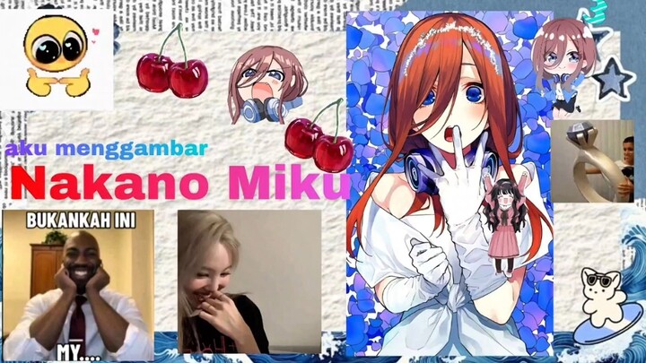 I drew Nakano Miku 🥰😊🌹🌹🌷Part 3  (terakhir)