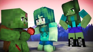 Monster School : Poor Baby Zombie Sad Life (RIP Family)- Sad Story - Minecraft Animation