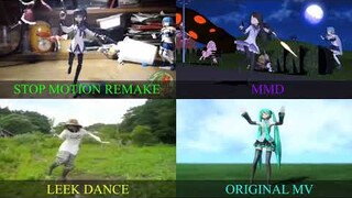 Go Back To Your Box Homura You Are Drunk ( Stop Motion Remake VS MMD VS Leek Dance VS Hatsune Miku )