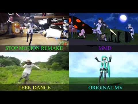 Go Back To Your Box Homura You Are Drunk ( Stop Motion Remake VS MMD VS Leek Dance VS Hatsune Miku )