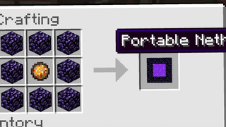 พอร์ทัล Nether แบบพกพาใน Minecraft (ความคิดเห็นเกี่ยวกับการประดิษฐ์)