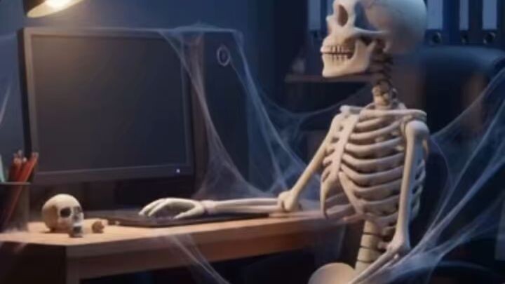 Skeleton Bikin Konten Jam 3 pagi