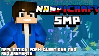 NasPiCraft SMP Application Video Questions and Requirements (PAANO SUMALI?)