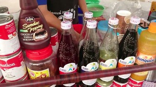 Thailand Street Food Thai Drink how to make Thai Coffee and Plum juice