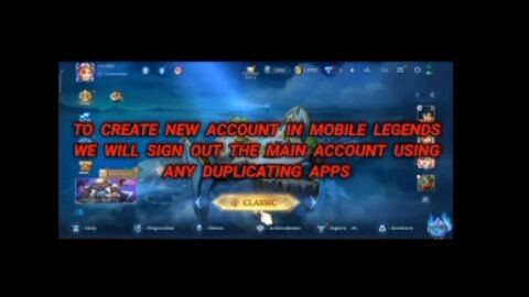 how to create new acc in mobile legends