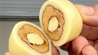 外面卖50多一斤的奶枣，没想到自己在家用一个电饭煲就能做出来，奶香味浓郁，软软糯糯的。