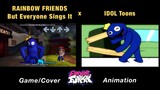 Rainbow Friends “FRIENDS TO YOUR END”But Everyone Sings It | GAME x FNF Animation