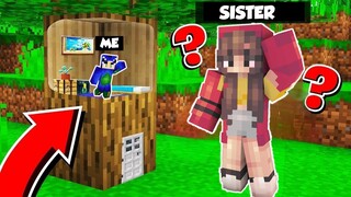 I TROLLED my Sister using TINY Mod in Minecraft 😂