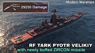 Modern Warships: RF PYOTR VELIKIY with newley buffed ZIRCON missile.