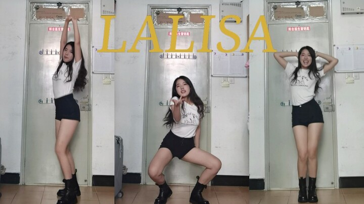 比辣Lisa胖了二三十斤的不辣翻跳||寝室真实无滤镜翻跳LALISA 自学党跳的不好
