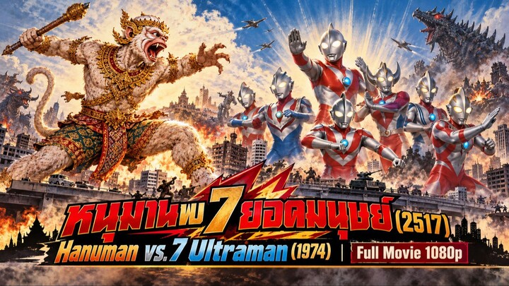 หนุมานพบ 7 ยอดมนุษย์ (2517) | Hanuman vs. 7 Ultraman (1974) | Full Movie 1080p