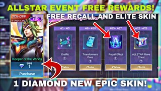 FREE ELITE SKIN, FREE ALLSTAR RECALL, PROMO DIAMONDS EVENT! ALLSTAR EVENT 2023!