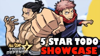NEW 5 STAR TODO FROM JJK SHOWCASE *OP?!* | ROBLOX ALL STAR TOWER DEFENSE