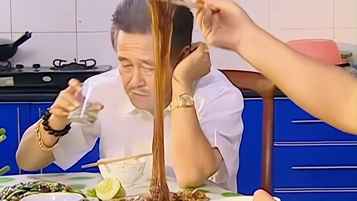 粉条子干这么长呢