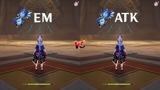 Ayaka Melt - EM vs ATK% Sands Comparison !! What is the difference ? | Genshin Impact |