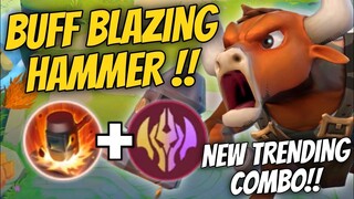 BUFF BLAZING HAMMER COMBO IMMORTAL !! QUICK STACK TRICK  !! MAGIC CHESS MOBILE LEGENDS