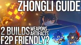 Zhongli BEST Builds Guide Artifacts and Weapons Genshin Impact Showcase & Review