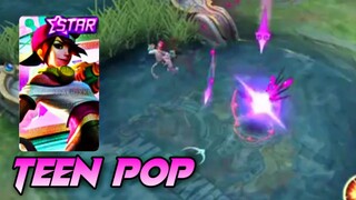 WANWAN TEEN POP GAMEPLAY | AUGUST 2020 STARLIGHT SKIN GAMEPLAY | MOBILE LEGENDS BANG BANG