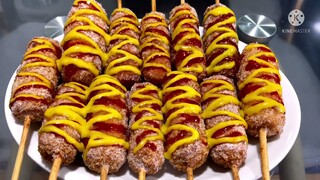 KOREAN SPICY CORN DOG AT HOME | POPULAR TRENDY KOREAN STREET FOOD