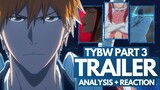 AIZEN, GRIMMJOW + ICHIGO VS YHWACH? Bleach: TYBW Anime Part 3 NEW Trailer - LIVE REACTION + Analysis