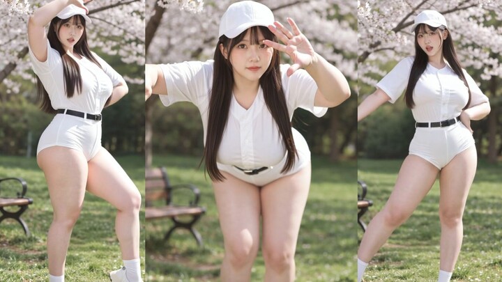 【Gadis Musim Semi yang Lembut】KARA - Mister❤️ Seragam putih bermotif bunga sakura, nuansa penuh pera