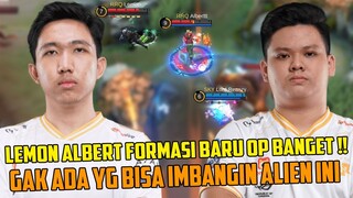 RRQ LEMON ALBERT BUAT FORMASI 2 MARKSMAN OP BANGET !! GAK ADA YG BISA NGIMBANGIN FORMASI ALIEN INI