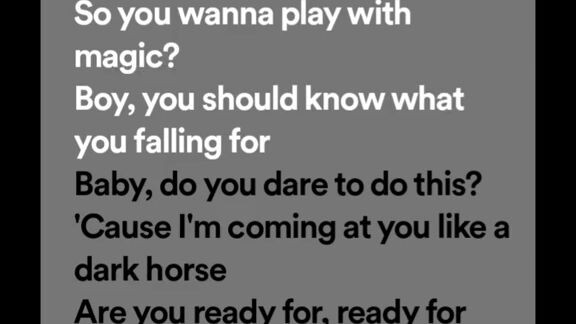 Dark horse song lyrics