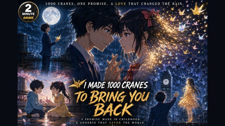He Folded 1000 Cranes for Her 💔 | Emotional Anime #anime#viral