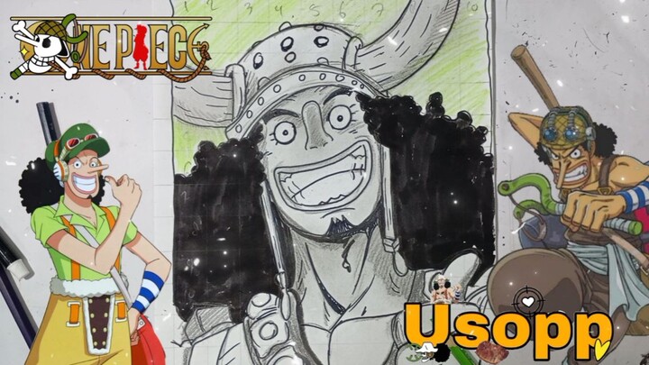 menggambar Usopp dari anime one piece