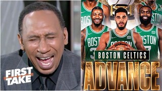 FIRST TAKE "Tatum-Brown-Marcus make the BEST Defensive in NBA History" Stephen A on Celtics def Heat