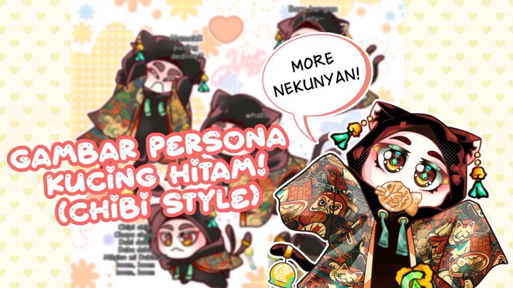 Gambar Persona kucing hitam!(chibi style)