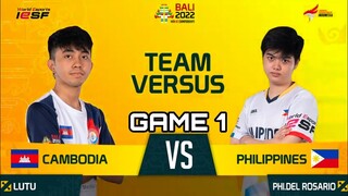Semi Finals Match: Philippines vs Cambodia Game 1 IESF 14th World Esports Championships 2022 MLBB