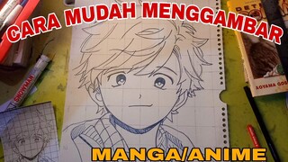 cara mudah menggambar anime.