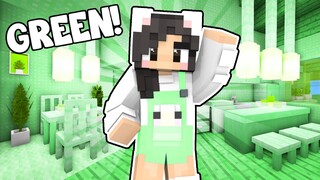 💚Minecraft But I Can Only Build With GREEN!