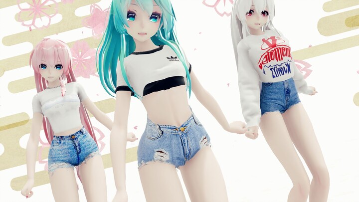 [MMD·3D] Girl group: Miku, Yowane, Luka. Mmook JJi BBa