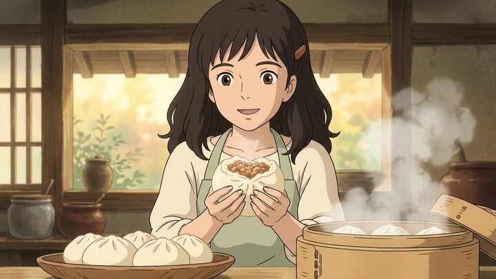 _ Ghibli-Inspired Dumpling _ Cozy AI Cooking Anim