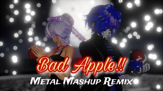 【 MMD  ▌Xiu ✘ Mei 】Bad Apple!! 【 Metal Mashup Remix by 𝕏𝕚𝕦 🗡️💙  ▌Valentine's Day Special 2024 】