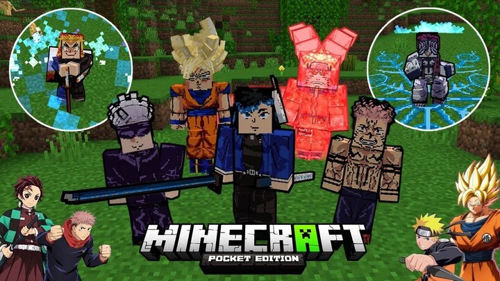 รีวิวแอดออน "รวมตัวเอกอนิเมะสุดเจ๋ง!?" ใน Minecraft มือถือ (Anime) | Minecraft รีวิว Addon