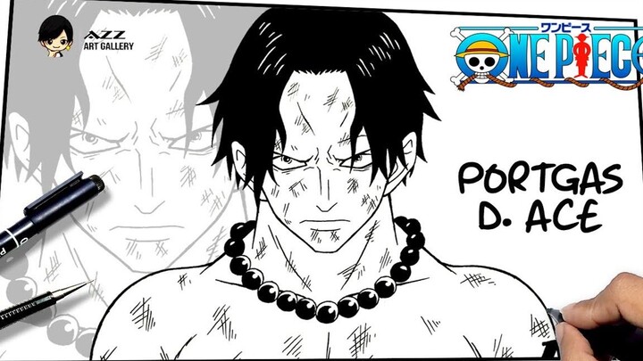 วิธีการวาด Portgas D Ace จาก One Piece