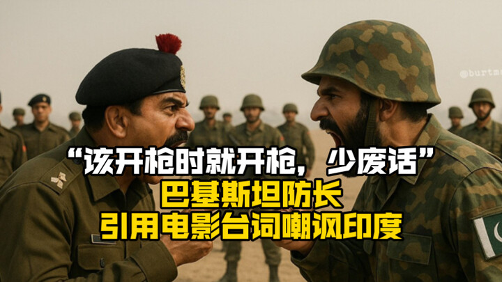 “该开枪时就开枪，少废话”，巴基斯坦防长引用电影台词嘲讽印度